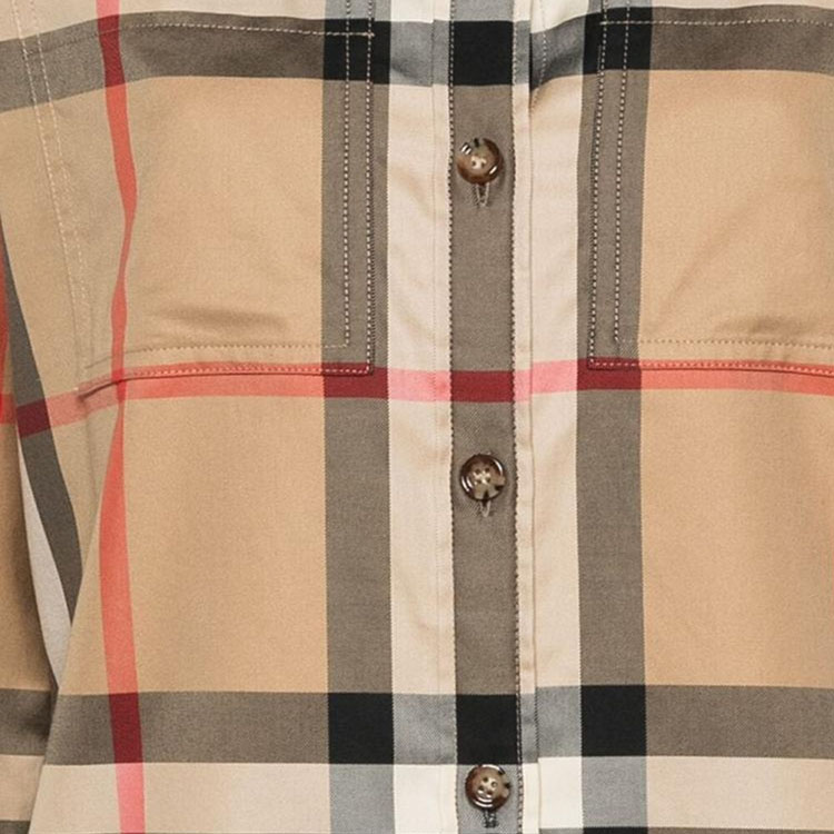 (Women) Burberry Classic Check Button-Up Long Sleeve Shirt  Beige 80856451 圖 7