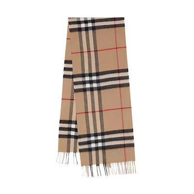 (Women) Burberry Classic Check Cashmere Scarf in Khaki 80181731