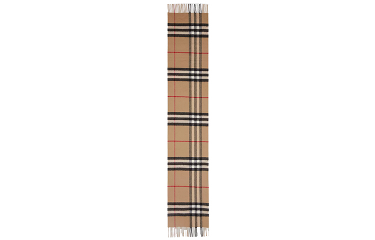 (Women) Burberry Classic Check Cashmere Scarf in Khaki 80181731 圖 3