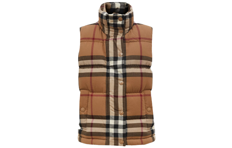 (Women) Burberry Classic Check Down Vest Birch Brown 80361351