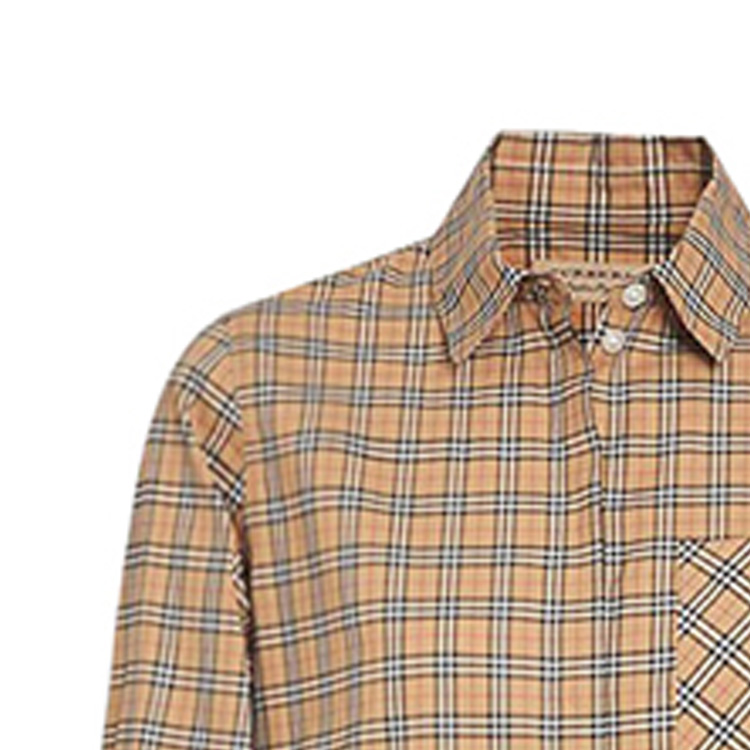 (Women) Burberry Classic Check Long Sleeve Shirt Early Spring Khaki 80031211 圖 6