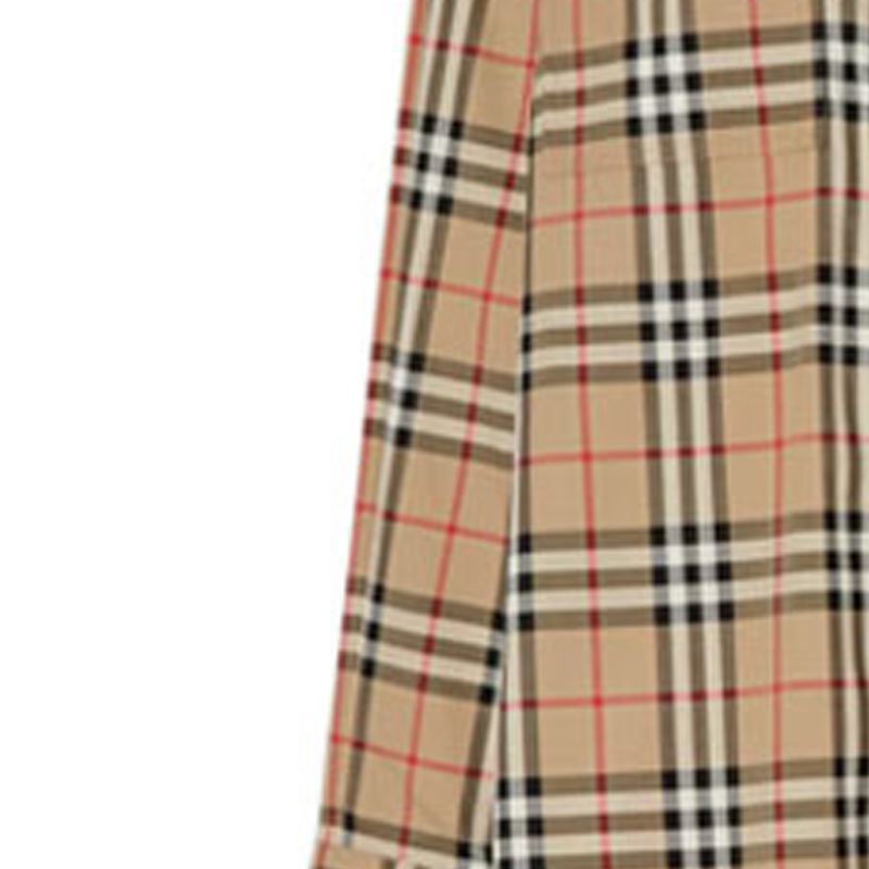 Sizing (W) Burberry Kemeja Lengan Panjang Loose Fit Motif Kotak Klasik Beige 80222851