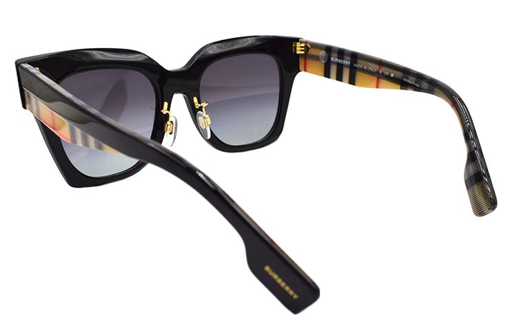 (Women) BURBERRY Classic Check Modern Holiday Travel  Sunglasses 4364F Black. B4364-F 3942/8G 圖 4