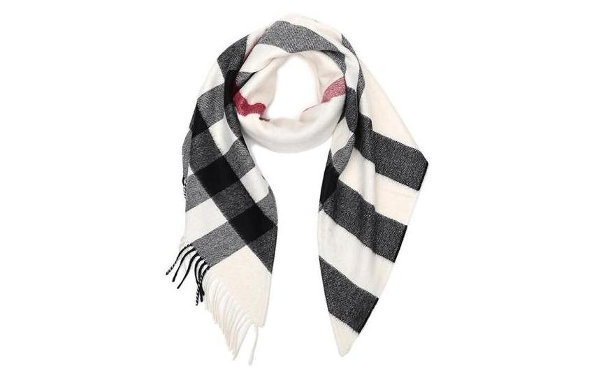 Lookbook (Women) Burberry Classic Check Wool Scarf Women’s Black White 40654211