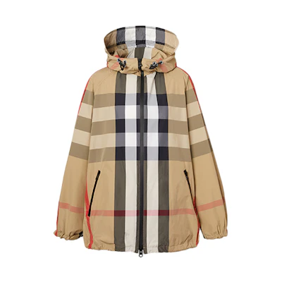 (Women) Burberry Classic Check Zip Trench Coat with Drawstring Cuffs Beige 80334401