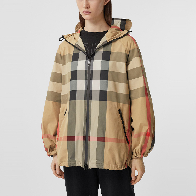 (Women) Burberry Classic Check Zip Trench Coat with Drawstring Cuffs Beige 80334401 圖 4