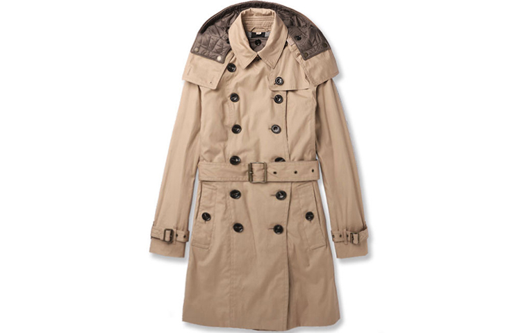 (Women) Burberry Classic Detachable Hood Long Trench Coat Khaki 39649341