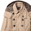 Shop (W) Burberry經典可拆帽長版風衣卡其色 39649341