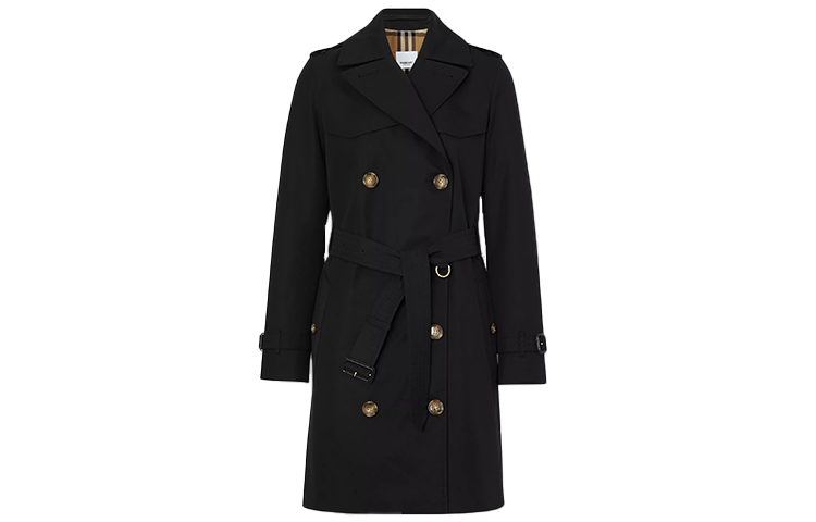 (Women) Burberry Classic Double-Breasted Black Trench Coat 80195771 圖 2