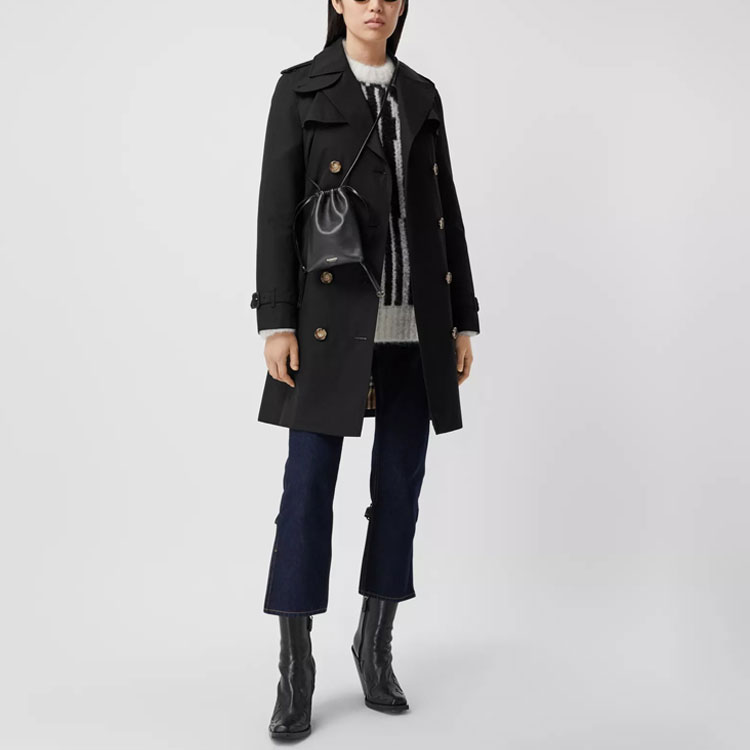 (Women) Burberry Classic Double-Breasted Black Trench Coat 80195771 圖 5