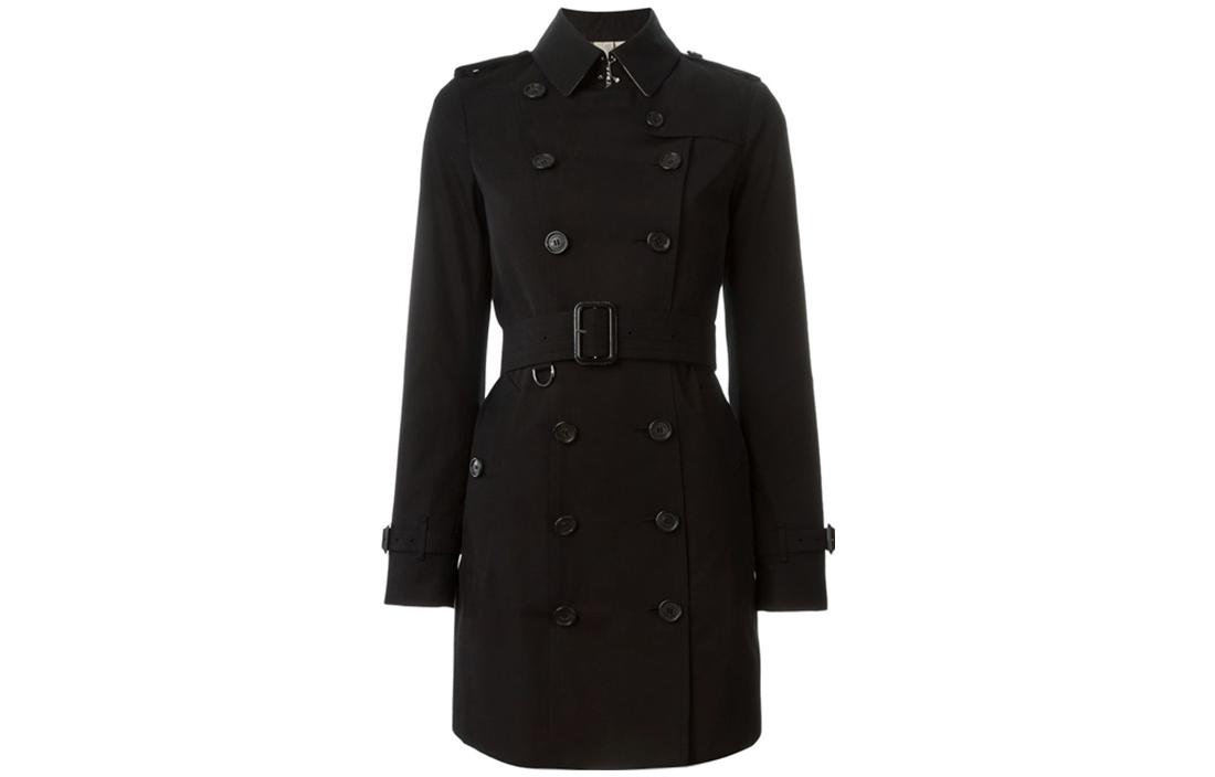 (Women) Burberry Classic Double-Breasted Long Sleeve Black Trench Coat 39004531 圖 2