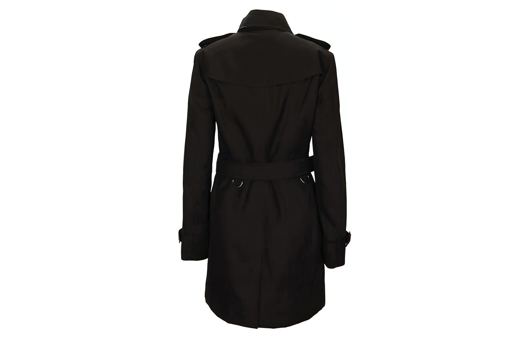 (Women) Burberry Classic Double-Breasted Long Sleeve Black Trench Coat 39004531 圖 3