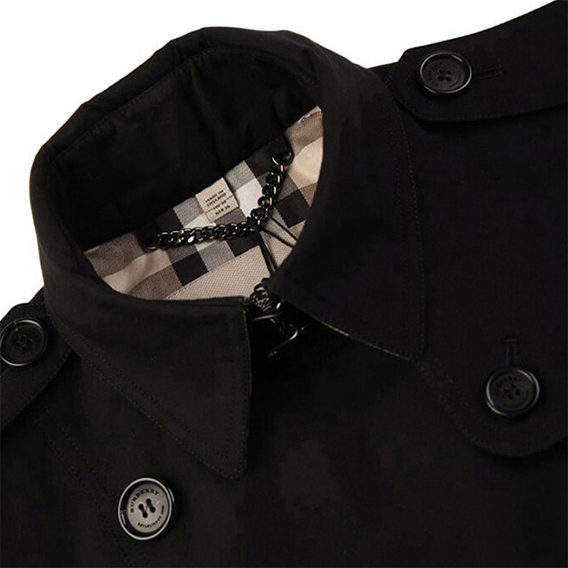 (Women) Burberry Classic Double-Breasted Long Sleeve Black Trench Coat 39004531 圖 6