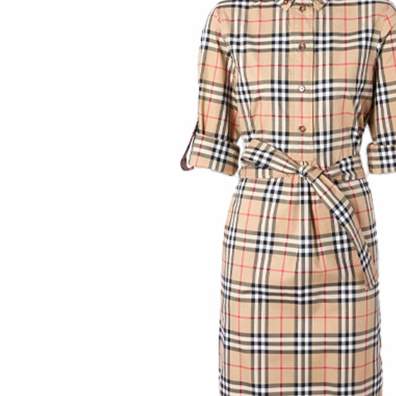 (Women) Burberry Classic Plaid Stretch Cotton Shirt Dress - Women’s Heritage Beige 80245851 圖 6