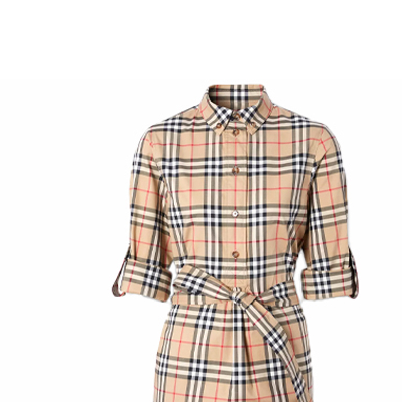 (Women) Burberry Classic Plaid Stretch Cotton Shirt Dress - Women’s Heritage Beige 80245851 圖 7