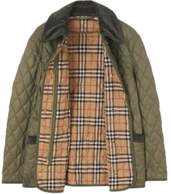 (W) Burberry經典綠色格紋棉質菱格外套 80388001 Lookbook (W) Burberry經典綠色格紋棉質菱格外套 80388001