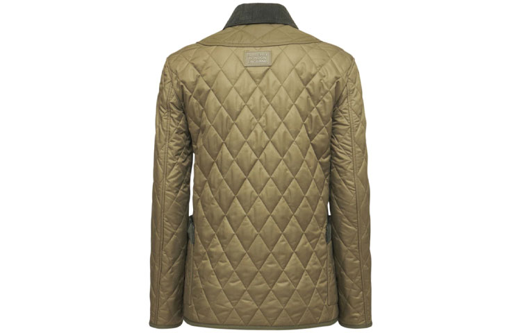 (Women) Burberry Classic Quilted Check Jacket Green Cotton Outerwear 80388001 圖 4
