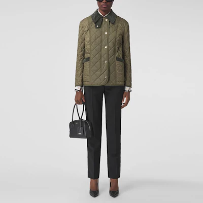 (W) Burberry經典綠色格紋棉質菱格外套 80388001 Purchase (W) Burberry經典綠色格紋棉質菱格外套 80388001