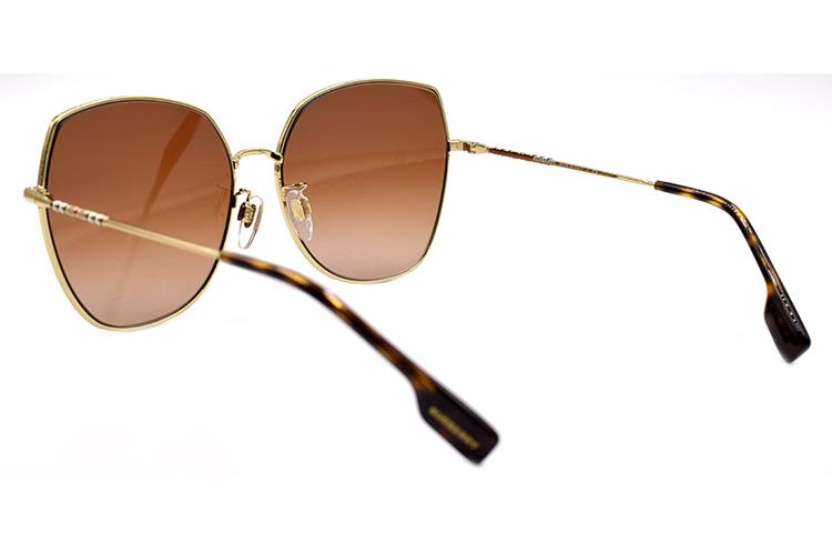(Women) Burberry Classic Striped Gold/Brown Gradient Holiday Travel  Sunglasses. B3136-D 1109/13 圖 4