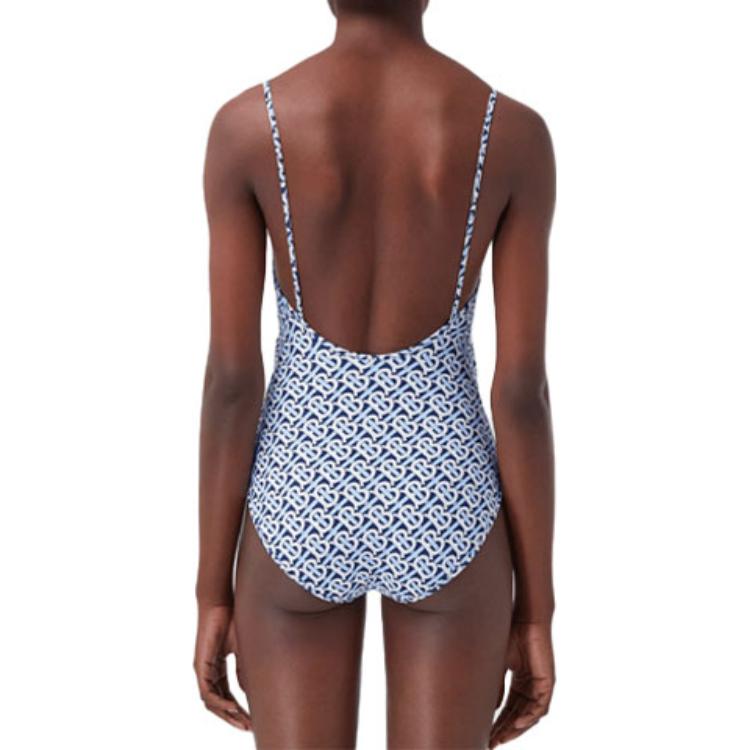Shop (W) 博柏利深蓝无袖字母印花连体泳衣. 80488821