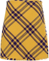 (Women) Burberry Colorblock Check Casual Skirt Pear Color. 80771981 (Women) Burberry Colorblock Check Casual Skirt Pear Color. 80771981