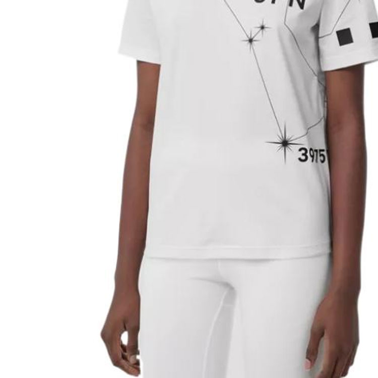 Purchase (W) Burberry Constellation Letter Crewneck T-Shirt FW22 Putih Tee Wanita. 80614171