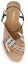 Purchase (W) Sandal Fesyen Beige Burberry Tumit-Blok Kanvas Kapas & Kulit Corak 80320501