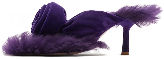 (Women) Burberry Cotton Comfort Open-Toe Slides 'Purple' 80777671 (Women) Burberry Cotton Comfort Open-Toe Slides 'Purple' 80777671