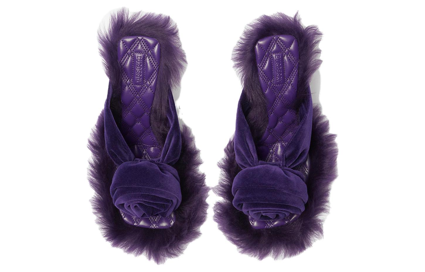 Lookbook (W) 버버리 코튼 슬라이드 (퍼플) 80777671