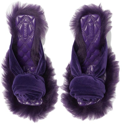 (Women) Burberry Cotton Comfort Open-Toe Slides 'Purple' 80777671 Lookbook (Women) Burberry Cotton Comfort Open-Toe Slides 'Purple' 80777671
