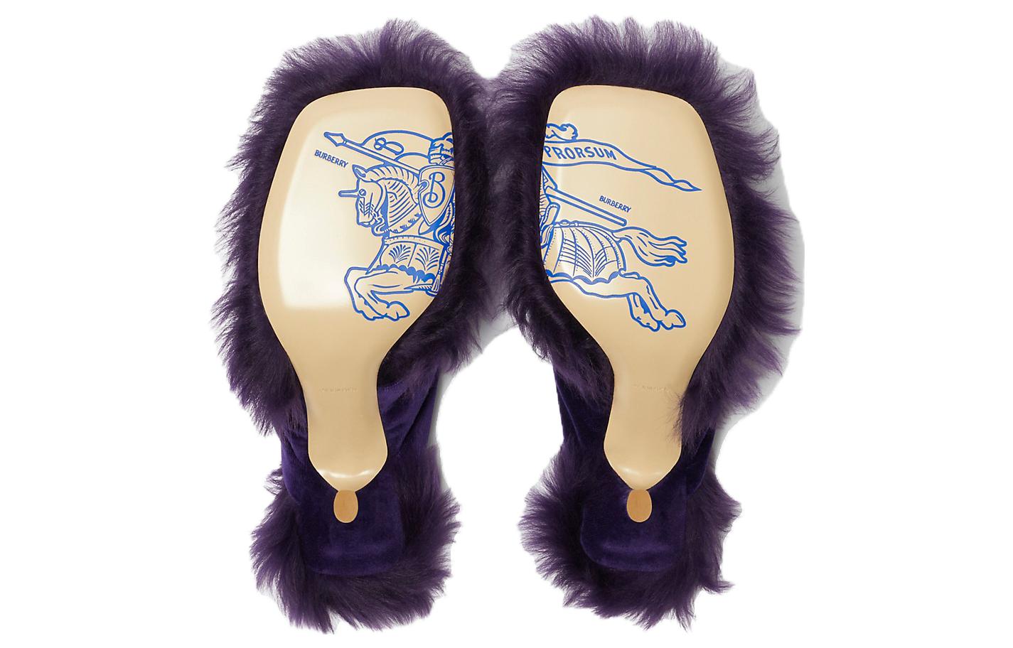 Shop (W) 버버리 코튼 슬라이드 (퍼플) 80777671