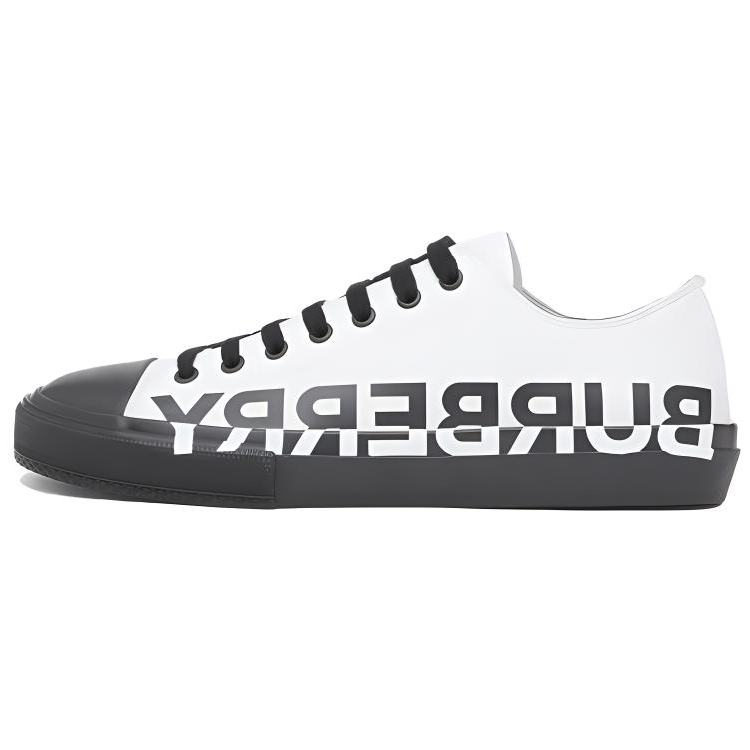 Buy (W) Burberry Sepatu Cotton Low-Top 'Beige Logo Print' 80109101