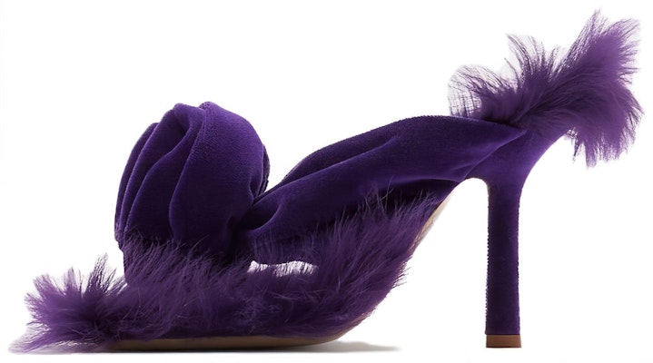 (W) バーバリー綿オープントゥサンダル (紫) 80756001 Buy (W) バーバリー綿オープントゥサンダル (紫) 80756001