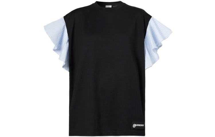 (Women) Burberry Cotton Oversized Ruffle Sleeve T-Shirt 80295721 圖 2