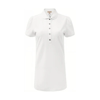 (Women) Burberry Cotton Short Sleeve Polo Shirt - White 80041121