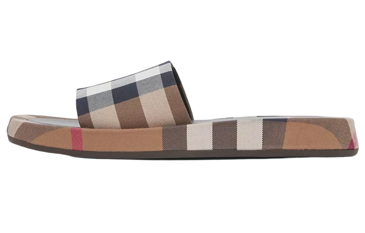 (W) Burberry Cotton Slippers 'Birch Brown Check'