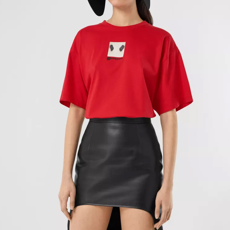 (Women) Burberry Cotton T-Shirt with Panda Eyes Print 8032114-A1460 圖 5