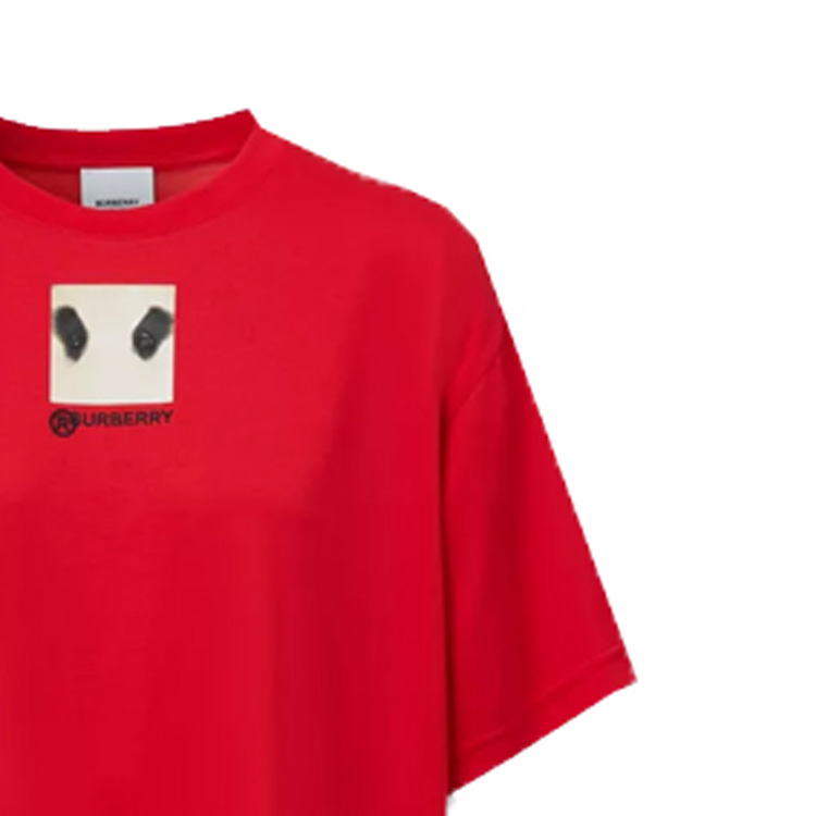 (Women) Burberry Cotton T-Shirt with Panda Eyes Print 8032114-A1460 圖 7