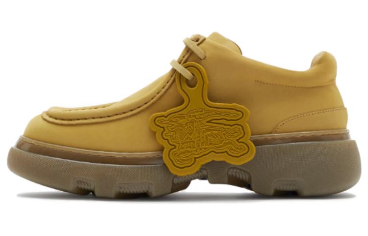 (Women) Burberry Creeper 'Equestrian Knight Check Insole - Yellow Brown' 80765251