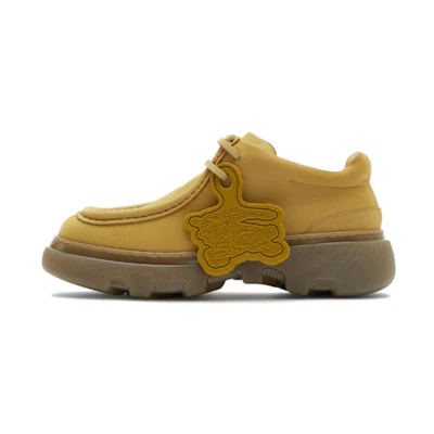 (W) Burberry Creeper 'Equestrian Knight Check Insole - Yellow Brown'