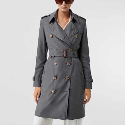 (Women) Burberry Dark Grey Belted Trench Coat 40733721 Sizing (Women) Burberry Dark Grey Belted Trench Coat 40733721