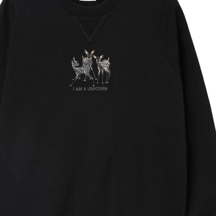 (Women) Burberry Deer Embroidery Cotton Sweatshirt Women’s Black 80428831 圖 8