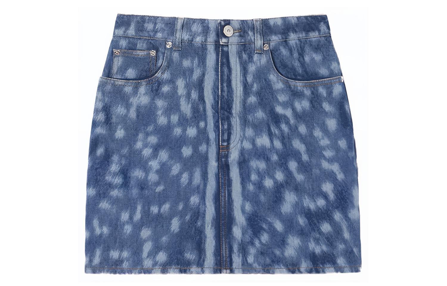 (Women) Burberry Deer Print Mini Denim Skirt for Women 80268891