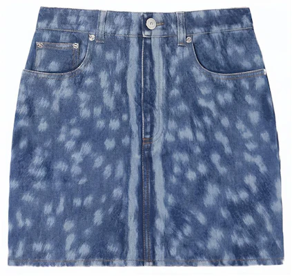 (Women) Burberry Deer Print Mini Denim Skirt for Women 80268891 Buy (Women) Burberry Deer Print Mini Denim Skirt for Women 80268891