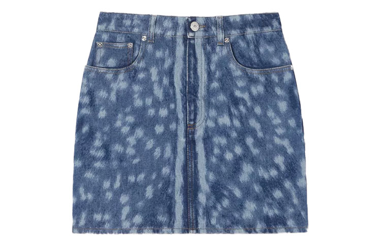 (Women) Burberry Deer Print Mini Denim Skirt for Women 80268891 圖 2