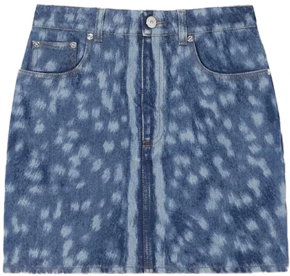 (Women) Burberry Deer Print Mini Denim Skirt for Women 80268891 Order (Women) Burberry Deer Print Mini Denim Skirt for Women 80268891