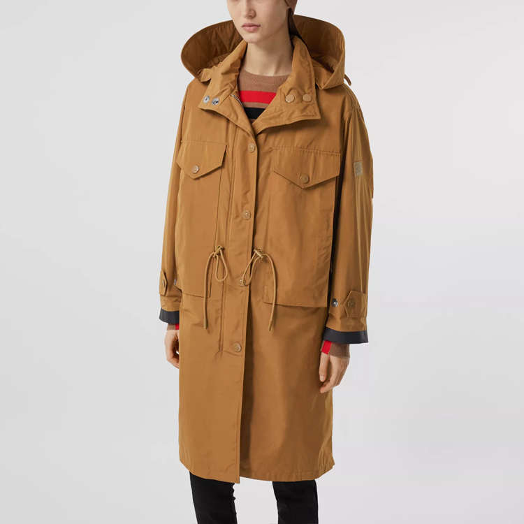(Women) Burberry Detachable Hood Shape Memory Taffeta Parka Camel Brown 80372701 圖 4