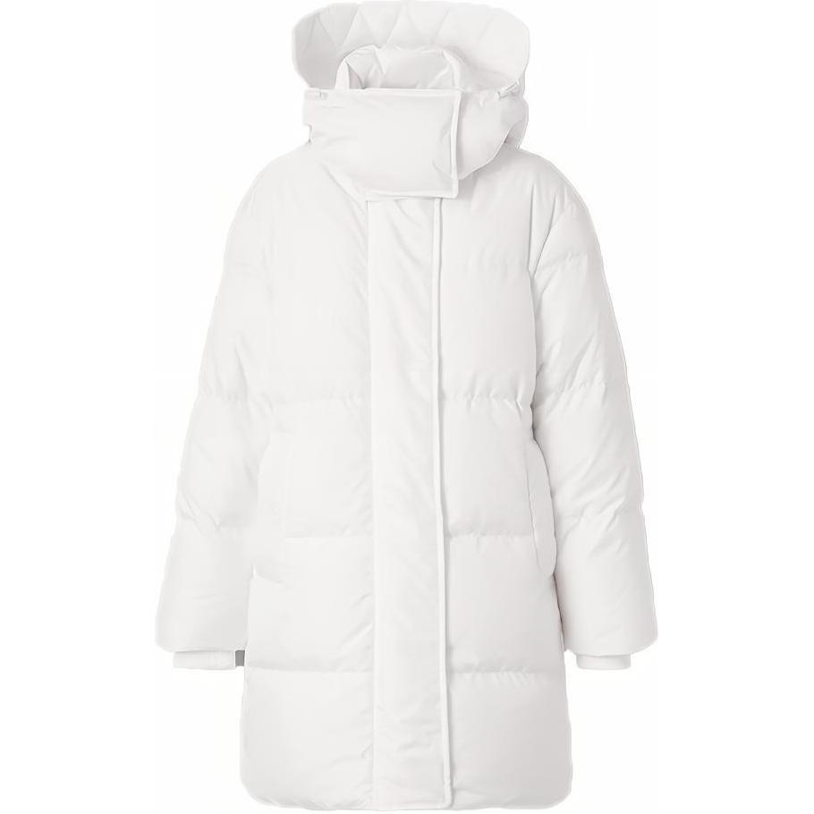 (Women) Burberry Detachable Hooded Down Jacket in Light White. 80485051