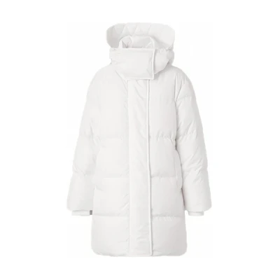 (Women) Burberry Detachable Hooded Down Jacket in Light White. 80485051