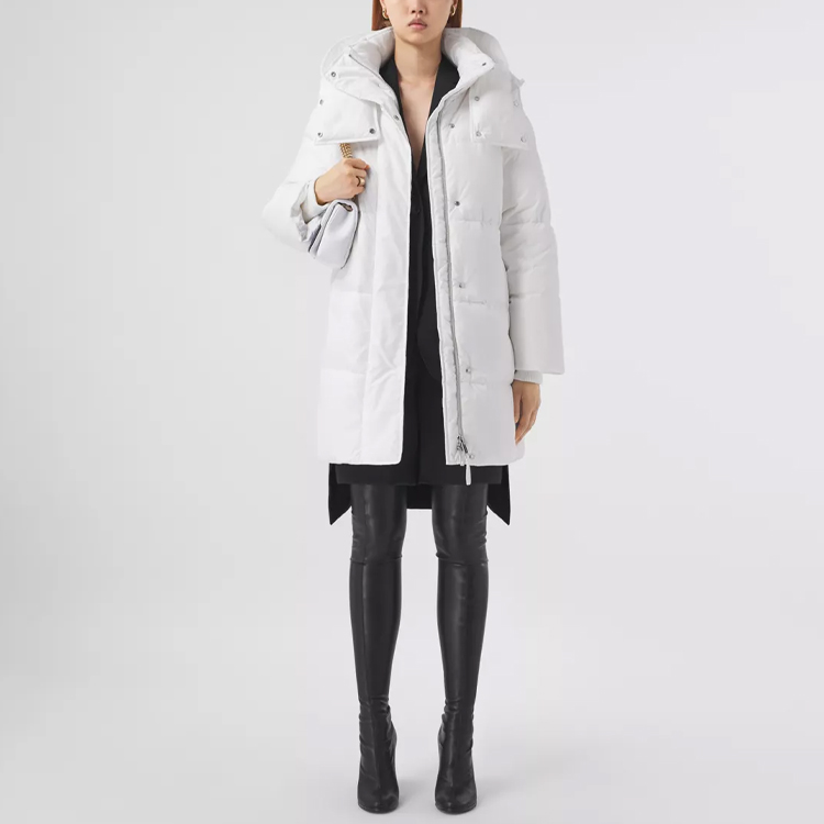 (Women) Burberry Detachable Hooded Down Jacket in Light White. 80485051 圖 3